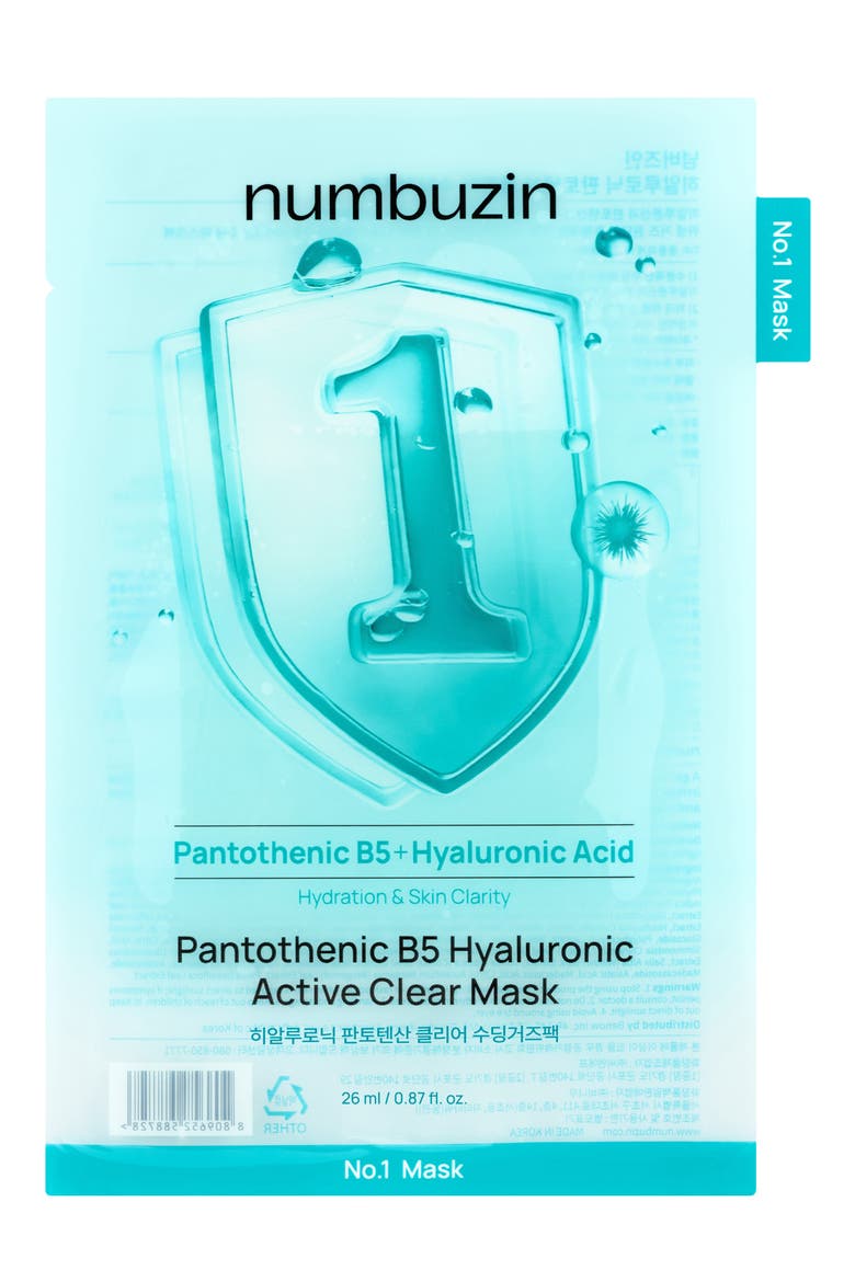 No.1 Pantothenic B5 Hyaluronic Active Clear Mask, Main, color, NO COLOR