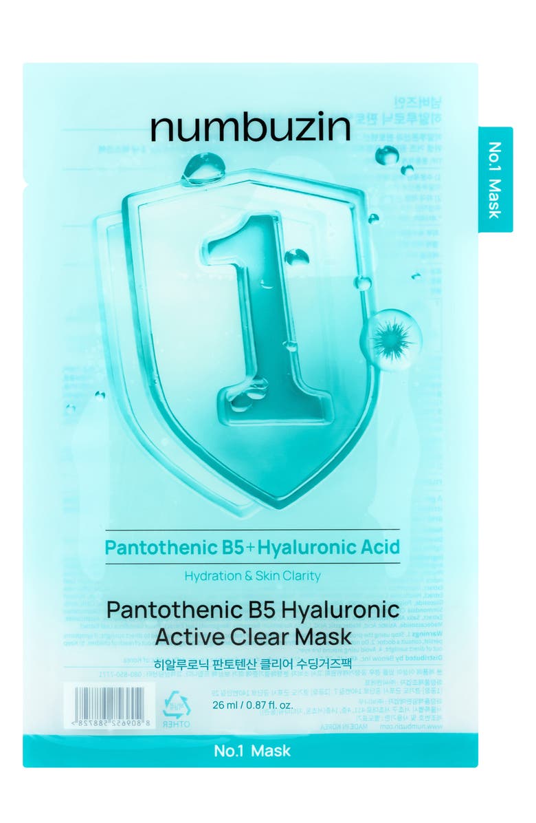 Numbuzin No.1 Pantothenic B5 Hyaluronic Active Clear Mask, Main, color,