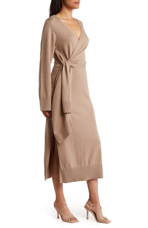 Shop Simkhai Skyla Long Sleeve Cotton & Cashmere Sweater Dress
