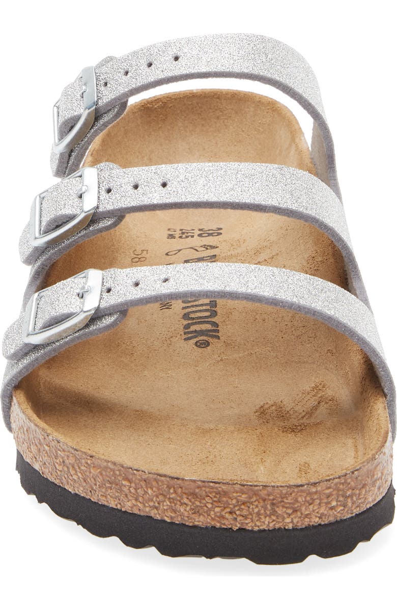Birkenstock Florida Sandal, Alternate, color, Glitter Silver Tx