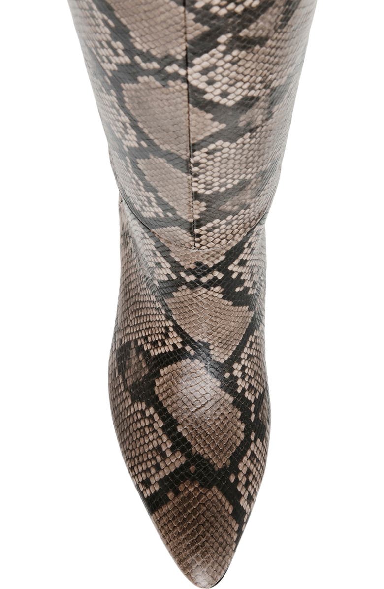 Anne Klein Beth Snakeskin Embossed Knee High Boot, Alternate, color,