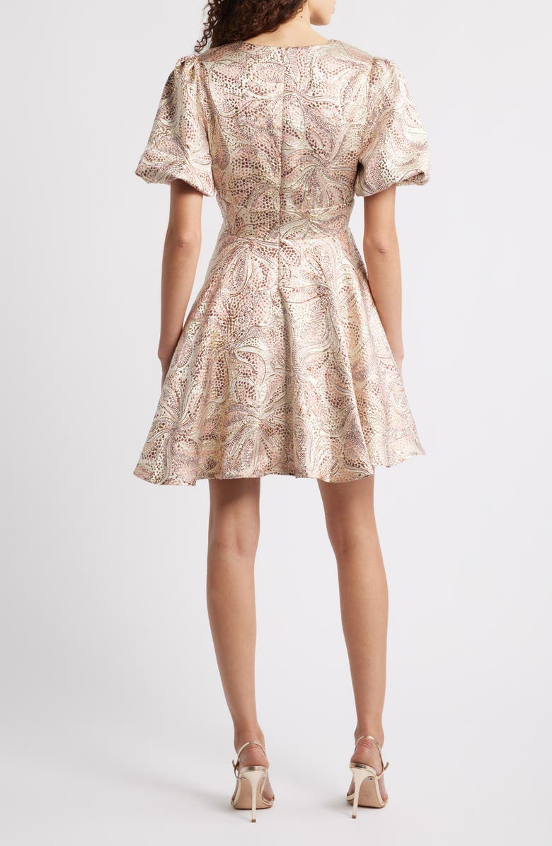 LAYERED WITH LOVE Lil Alona Jacquard V-Neck Minidress, Alternate, color, 