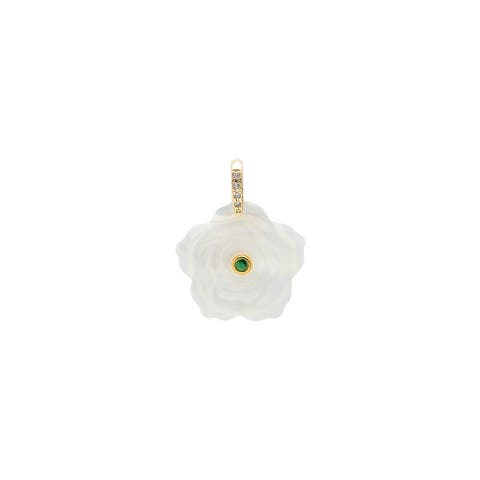 Fancy Colored Center Stone MOP Flower Charm