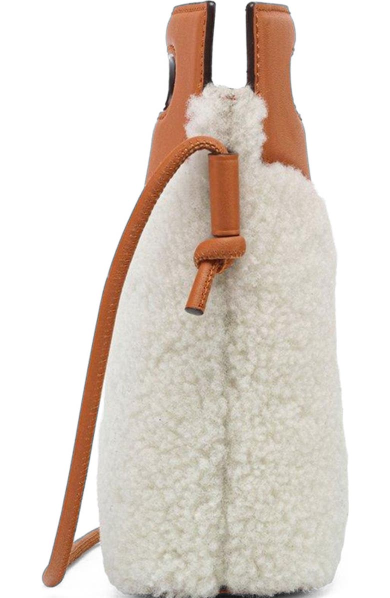 MCM Diamond Crossbody Pouch in Shearling and Calf Leather, Alternate, color,