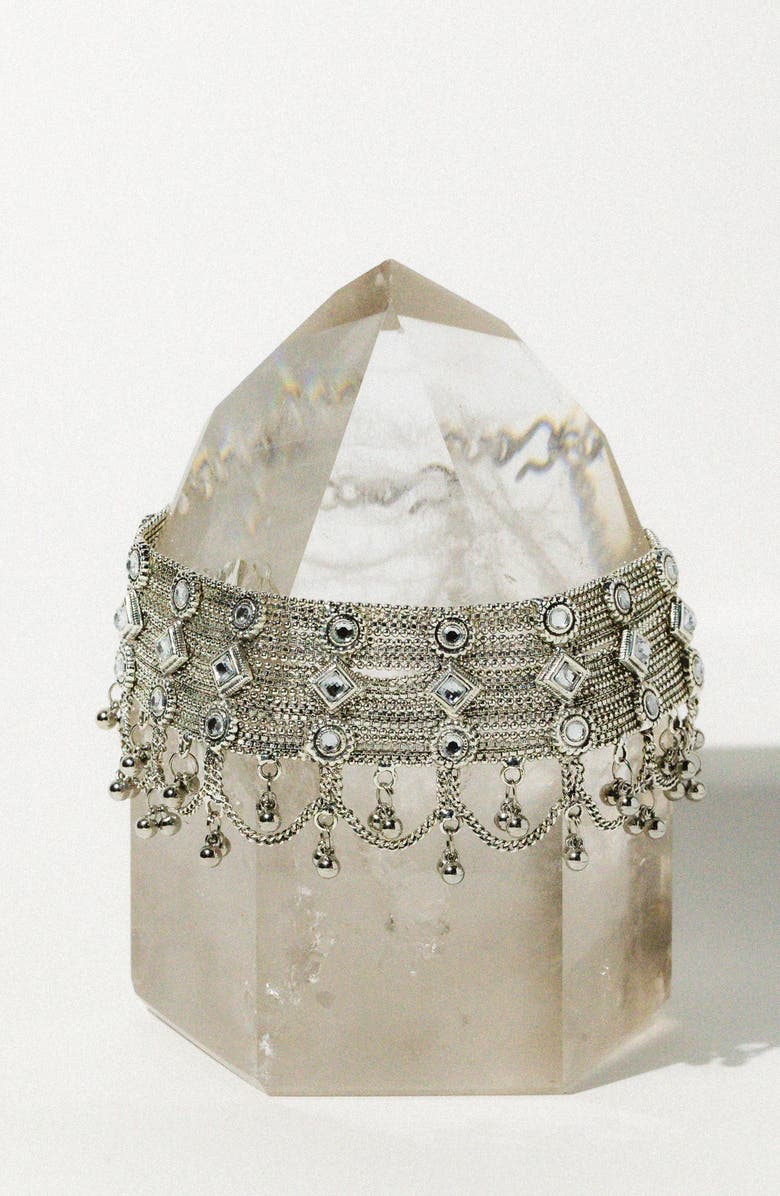 Child of Wild Parvati Goddess Choker Necklace, Alternate, color, Silver