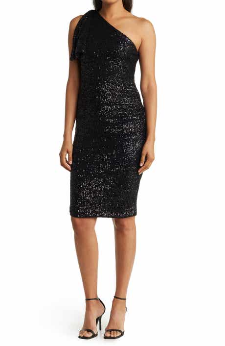 Love By Design Abby Sequin One-Shoulder Minidress