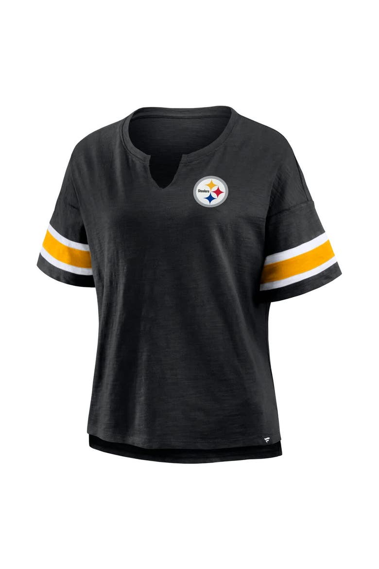 Women's Fanatics Black Pittsburgh Steelers Redzone Curl Route T-Shirt, Alternate, color, Black