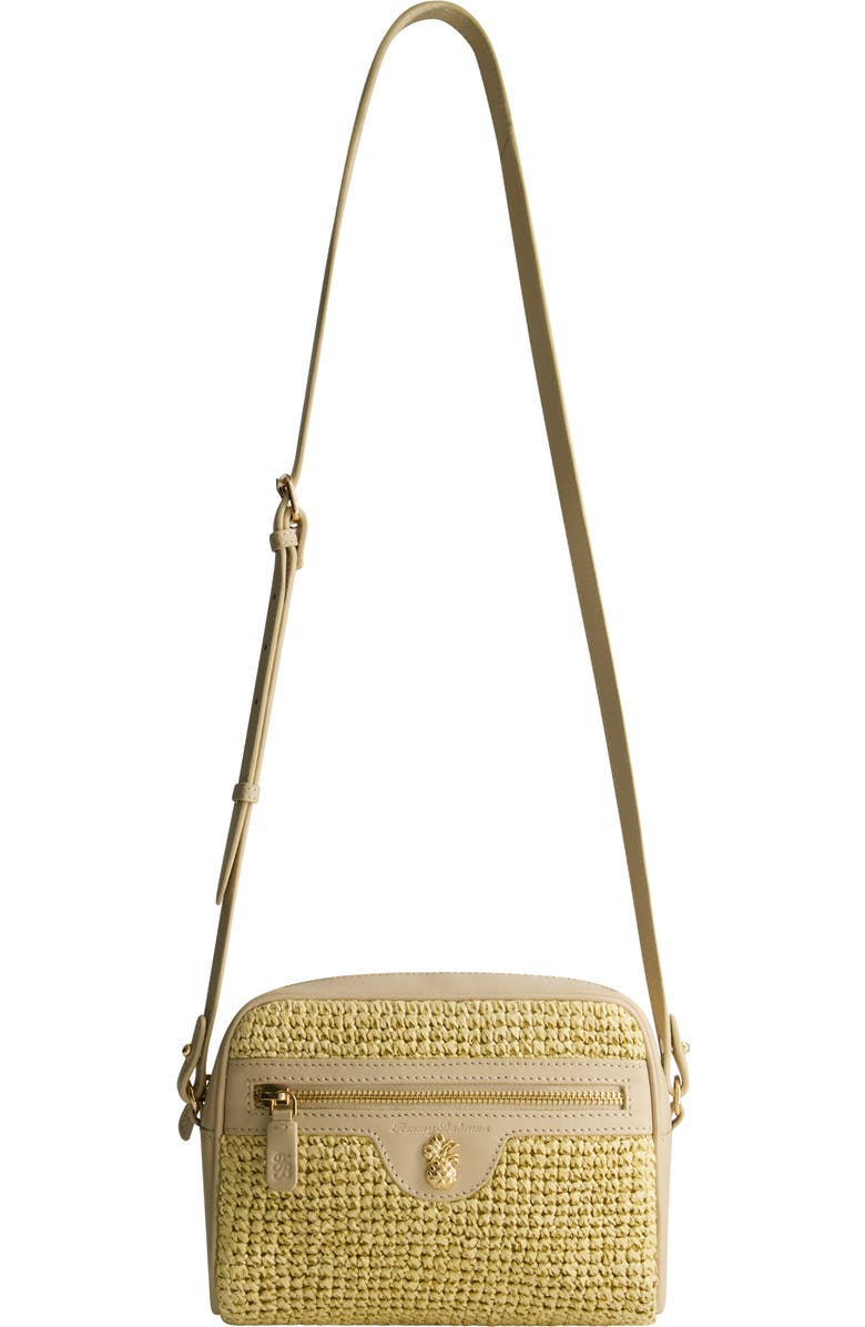 Tommy Bahama Soft Straw Camera Bag, Main, color, Tan