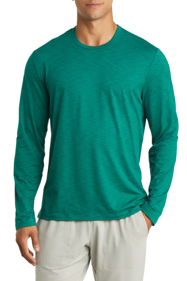 Perform Train Long Sleeve T-Shirt, Main, color, GREEN AVENTURINE