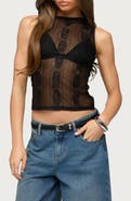 EDIKTED Ephie Sheer Lace Tank