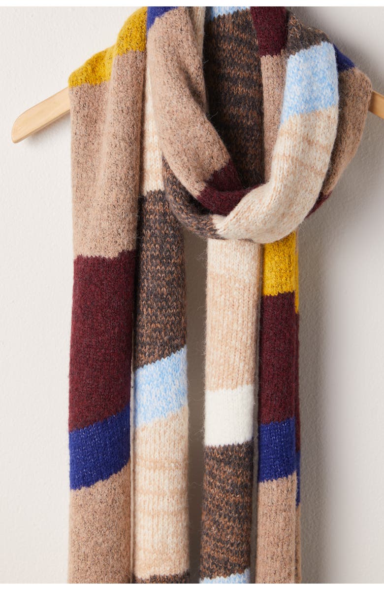 Free People Carina Swirl Colorblock Scarf, Alternate, color, Burgundy