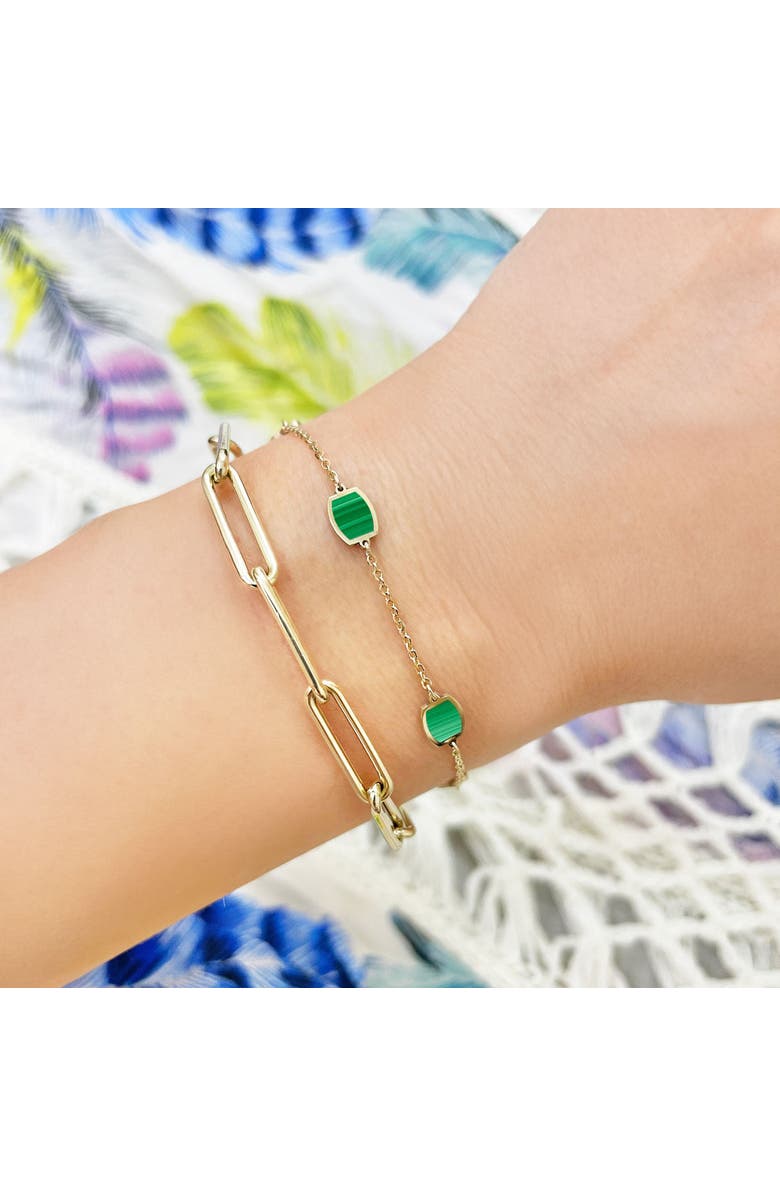 The Lovery Fine Jewelry Malachite Icon Bracelet, Alternate, color, Malachite