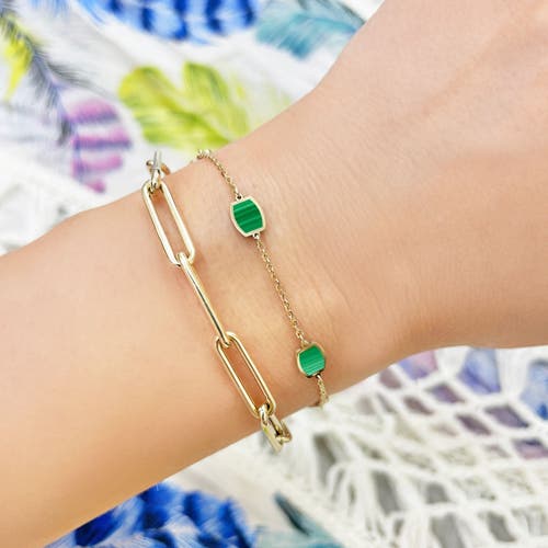 The Lovery Fine Jewelry Malachite Icon Bracelet In Green
