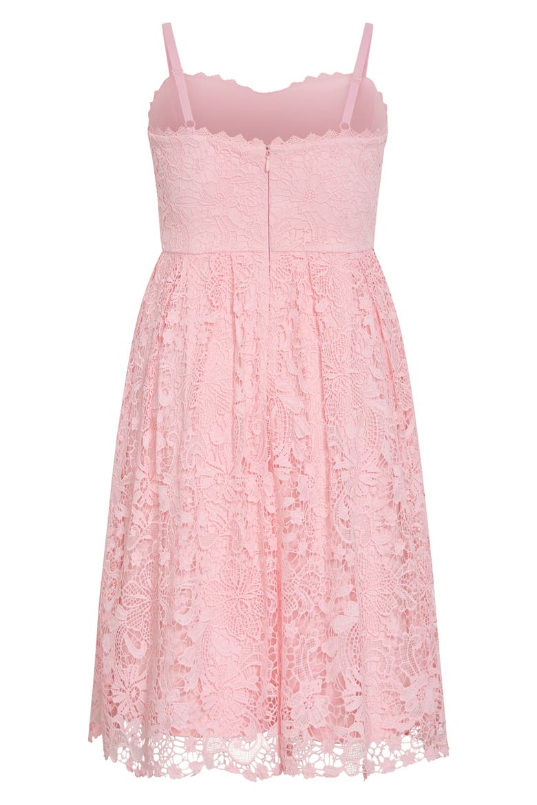 Scarlet Lace Midi Dress, Alternate, color, HEAVENLY PINK