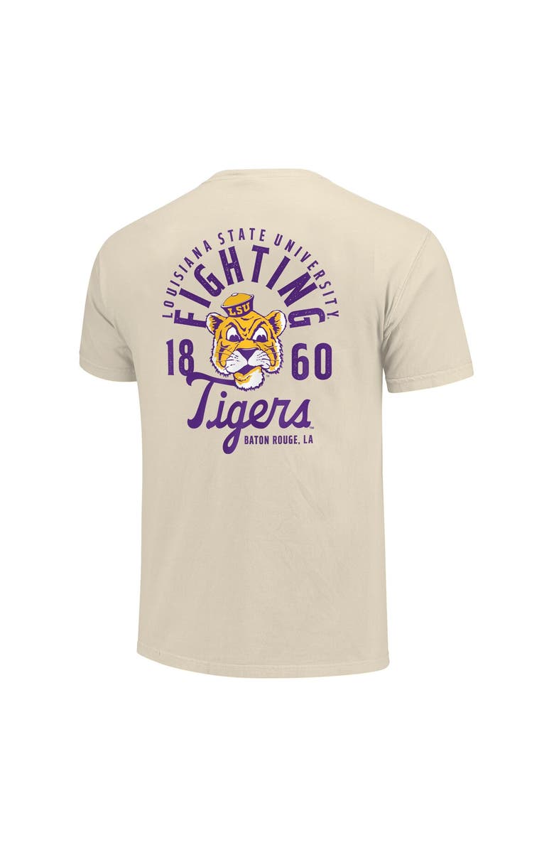 IMAGE ONE Men
s Cream LSU Tigers Comfort Colors Mascot Overlay T-Shirt, Alternate, color, Cream