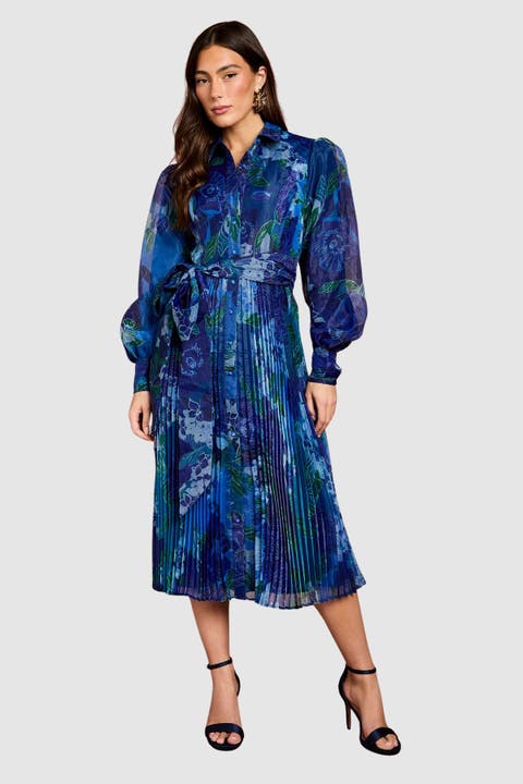 Floral Organza Shirt Dress