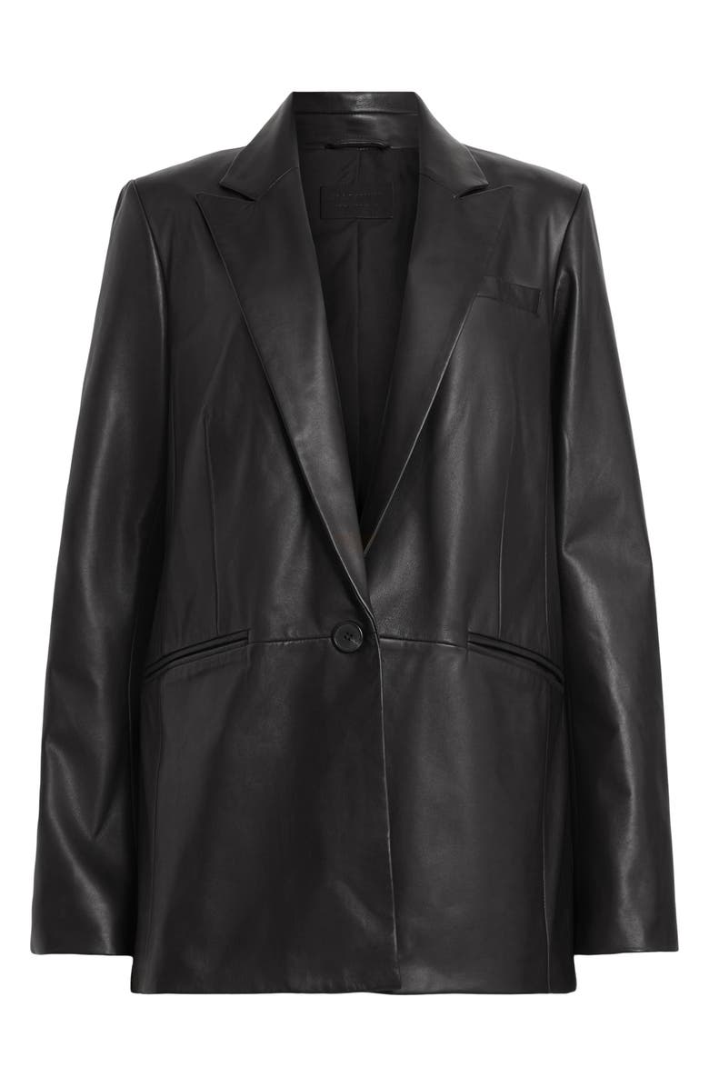 AllSaints Deri Leather Blazer, Alternate, color, 