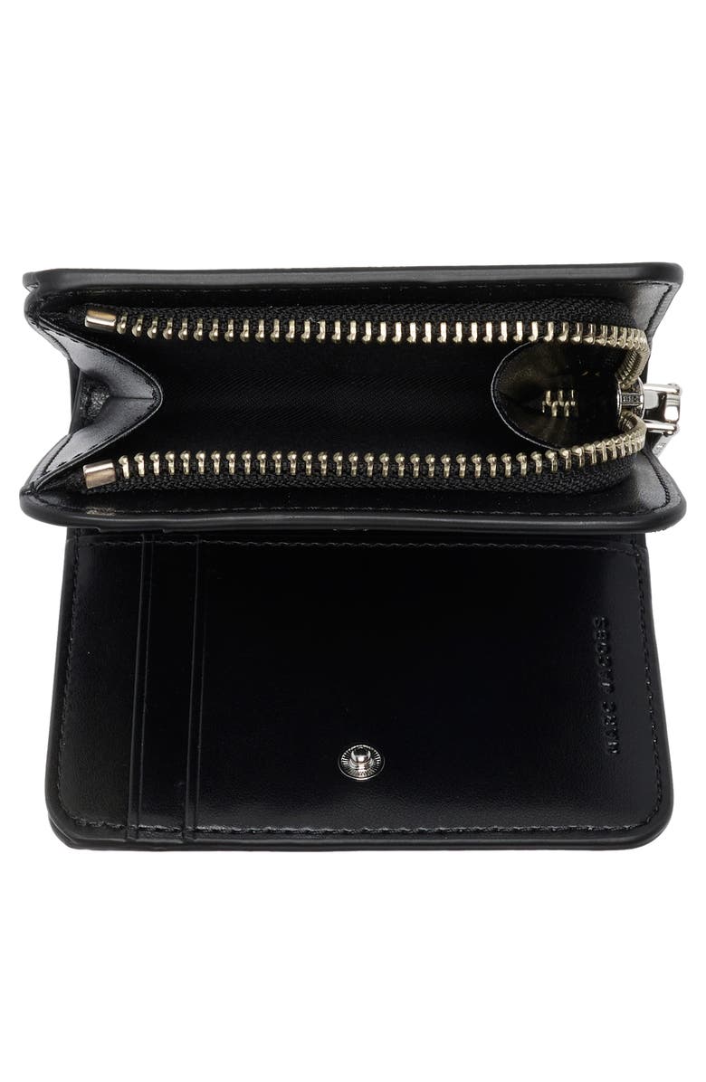 Marc Jacobs Metallic Leather Mini Bifold Wallet, Alternate, color,