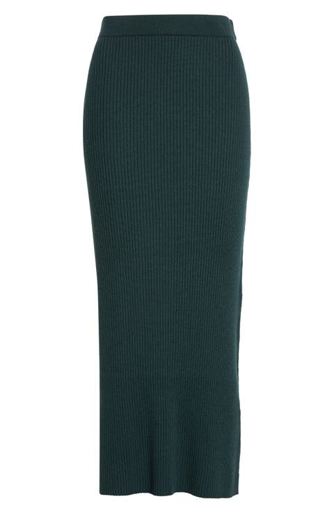 Valiant Merino Wool Straight Sweater Skirt
