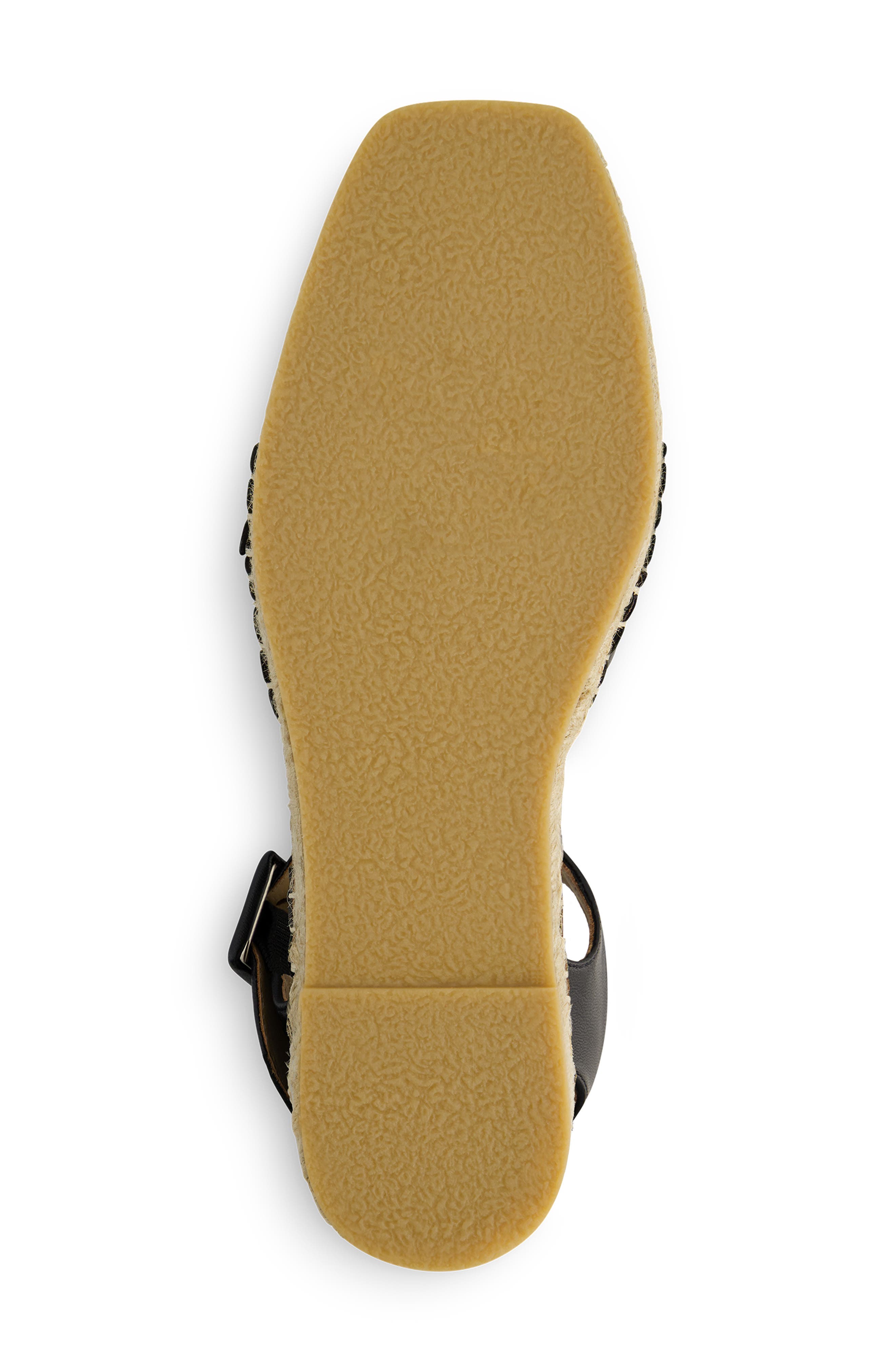 Bernardo Monri Espadrille Flat, Alternate, color, Black Nappa Mestico