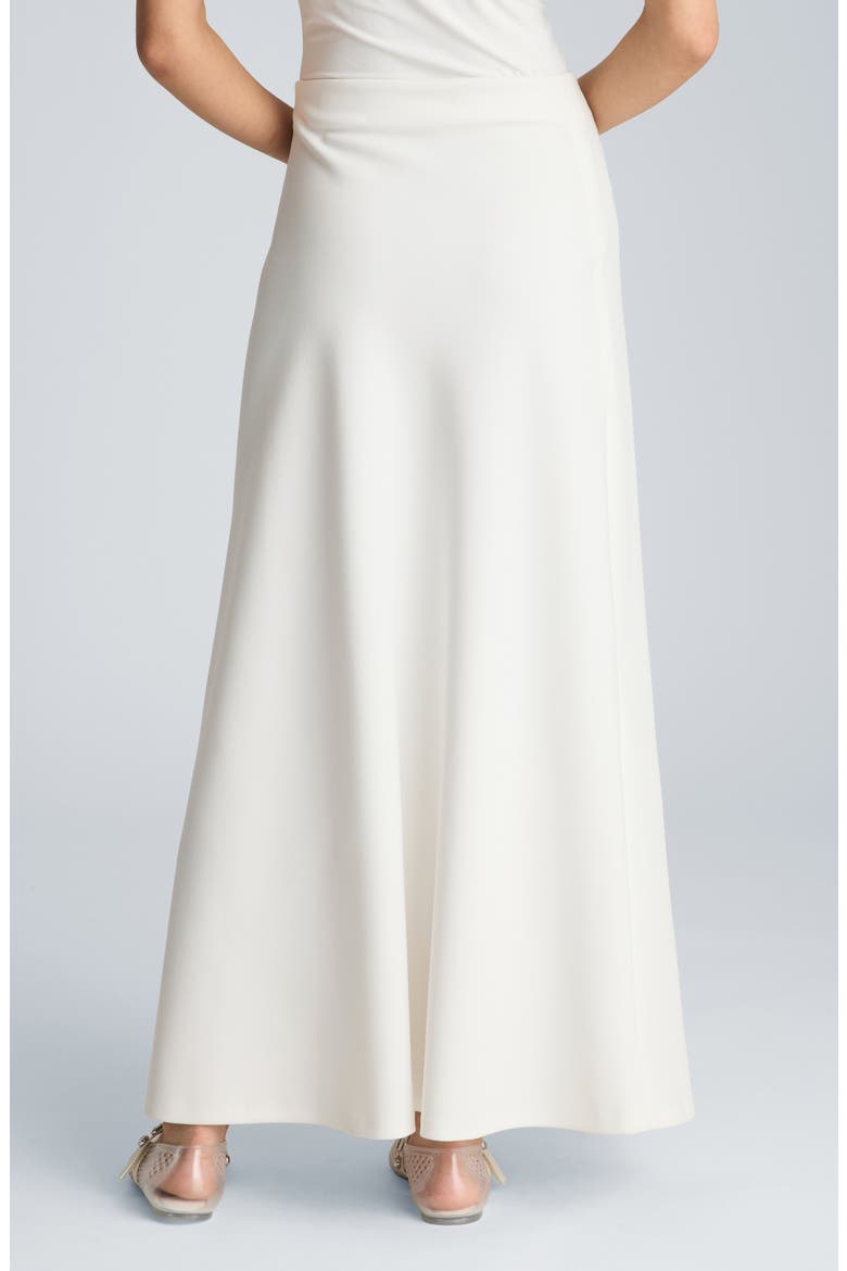 Bias Cut Flared Maxi Skirt, Alternate, color, PURE WHITE