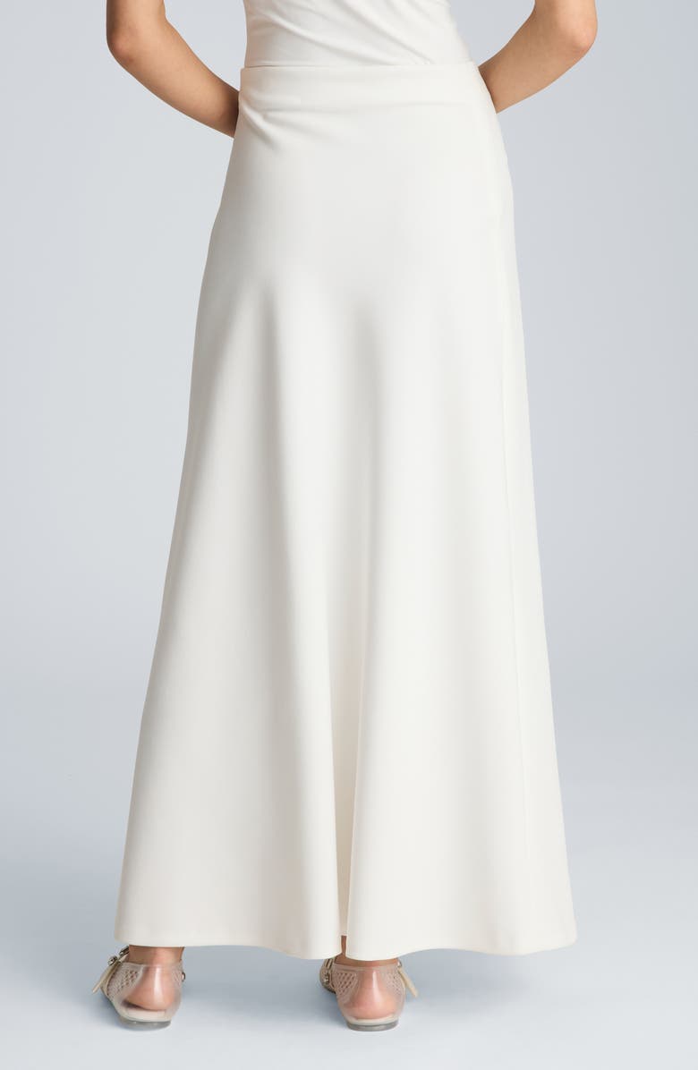 Kenneth Cole Bias Cut Flared Maxi Skirt, Alternate, color, Pure White