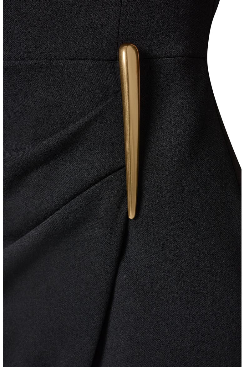 Wrap Front Sleeveless Sheath Dress, Alternate, color, BLACK
