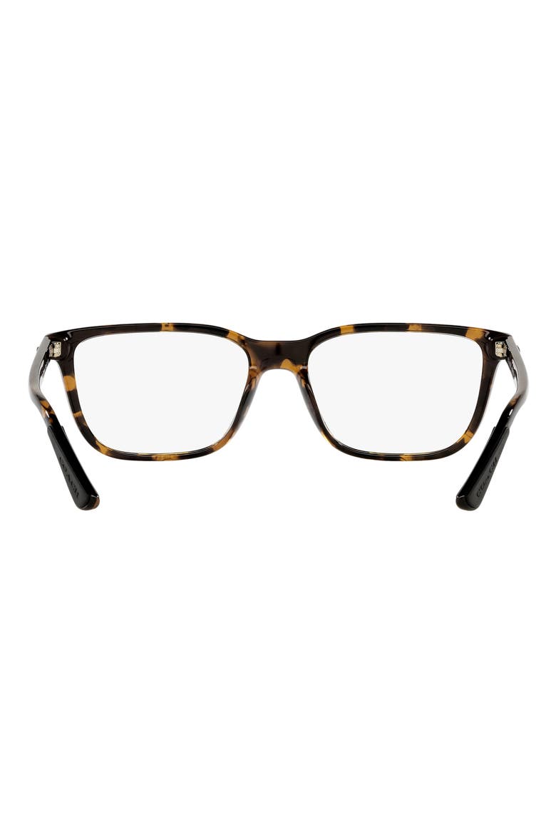 56mm Rectangular Optical Glasses, Alternate, color, DARK TORTOISE / DEMO LENS