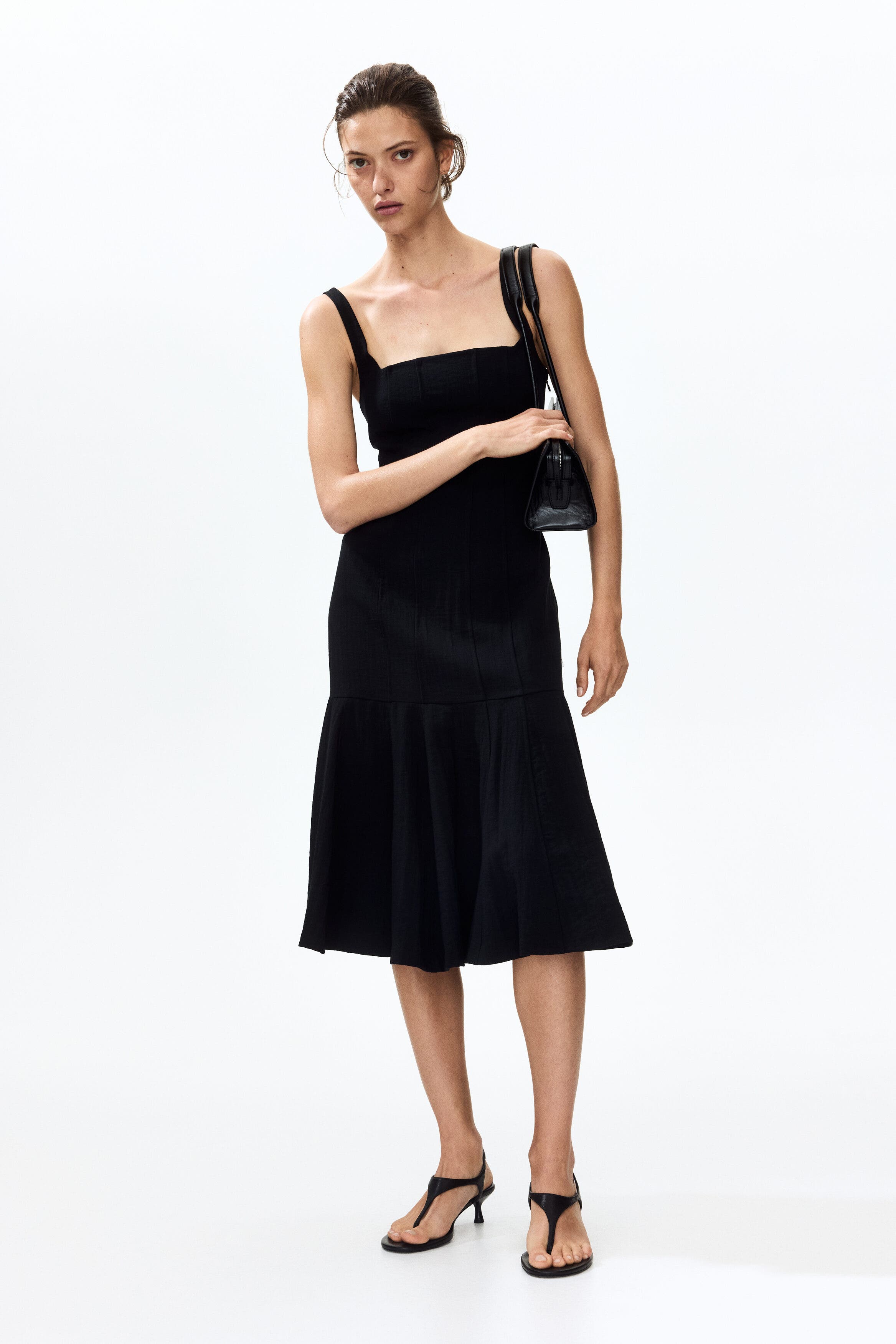 Flared-skirt Midi Dress - image 2