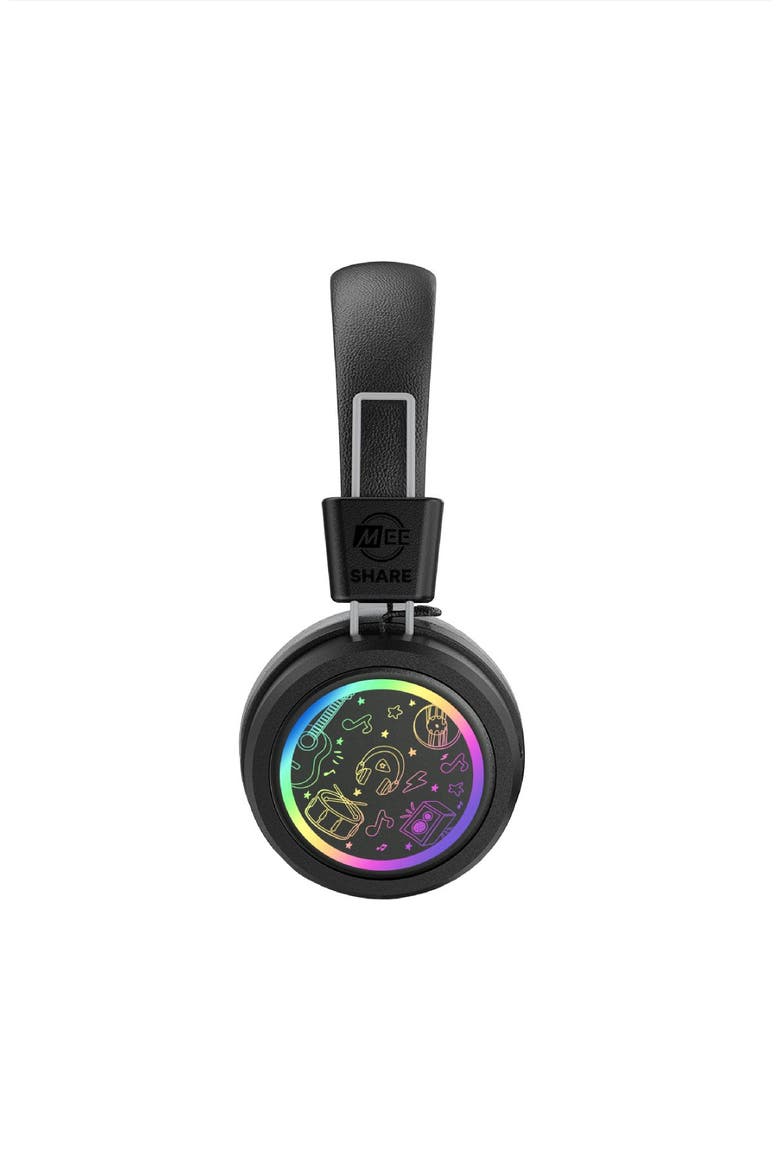 KidJamz Share Wireless Headphones for Kids w/ Multipoint Connectivity and LED Lights, Alternate, color, Black/White