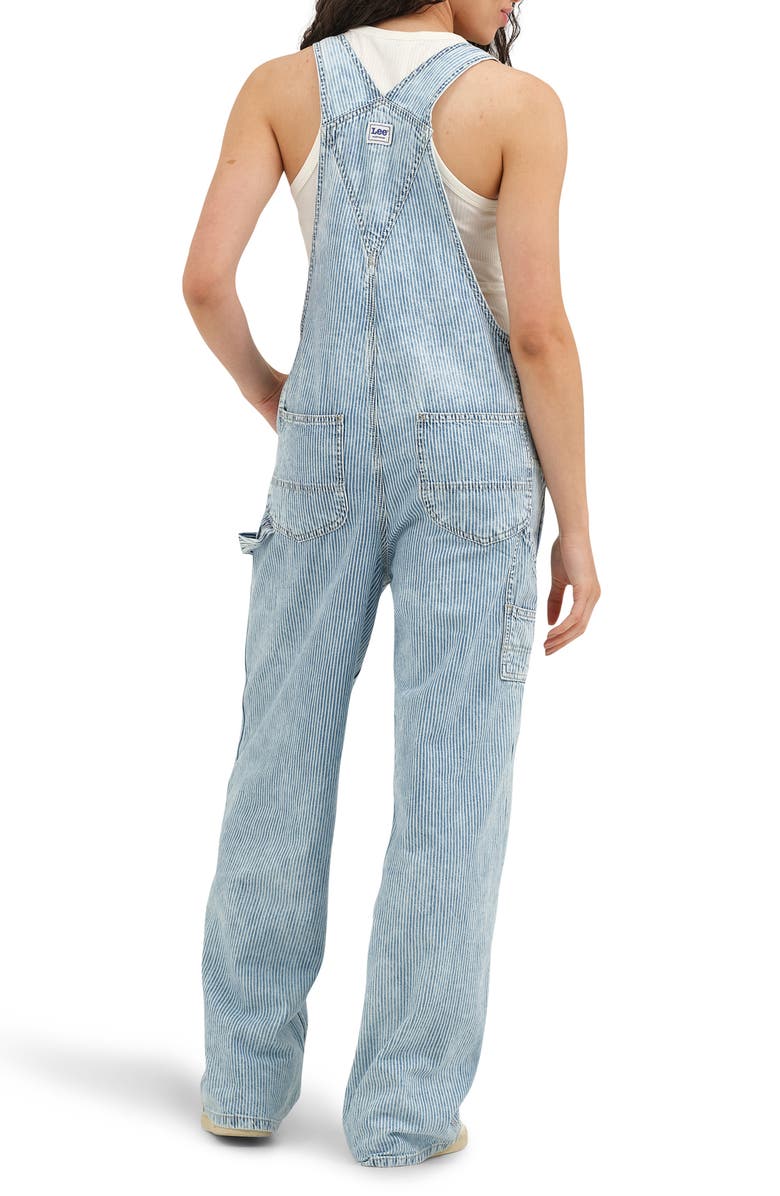 Lee Pinstripe Relaxed Denim Overalls, Alternate, color, New Workwear
