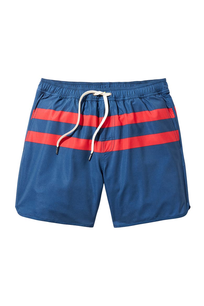 Anchor Water Repellent Swim Trunks, Alternate, color, RED STRIPE