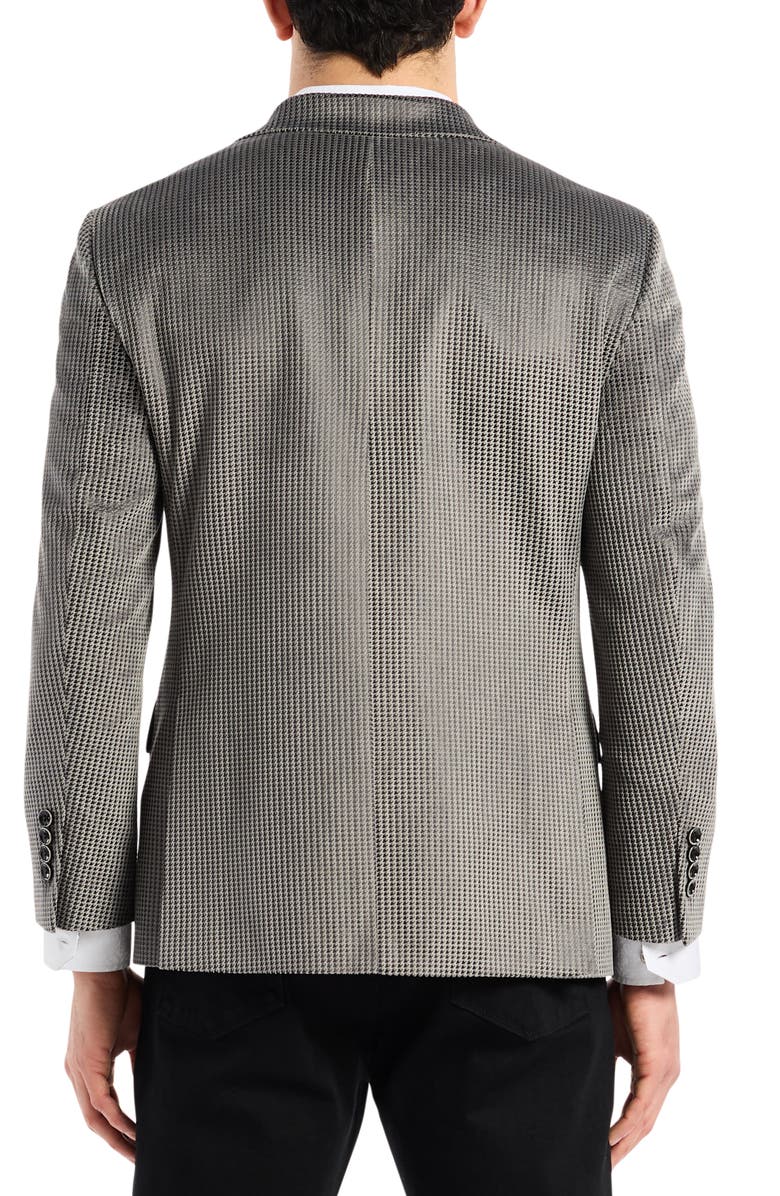 Robert Graham Colden Grey Velvet Houndstooth Sport Coat, Alternate, color, Grey