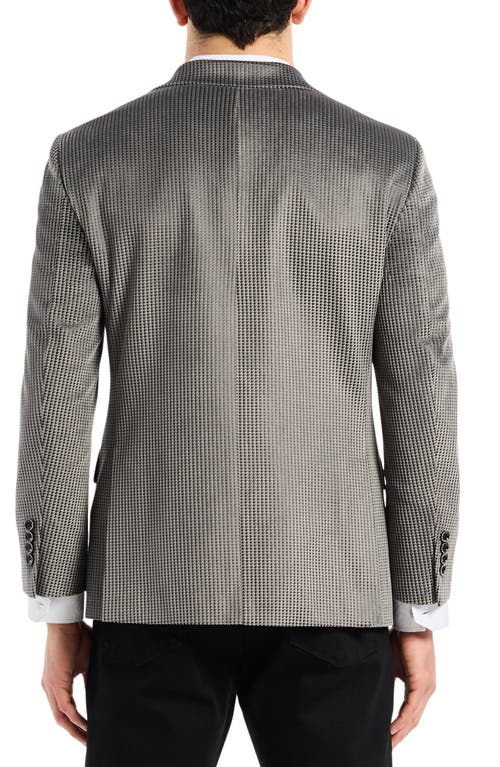Robert Graham Colden Grey Velvet Houndstooth Sport Coat In Gray