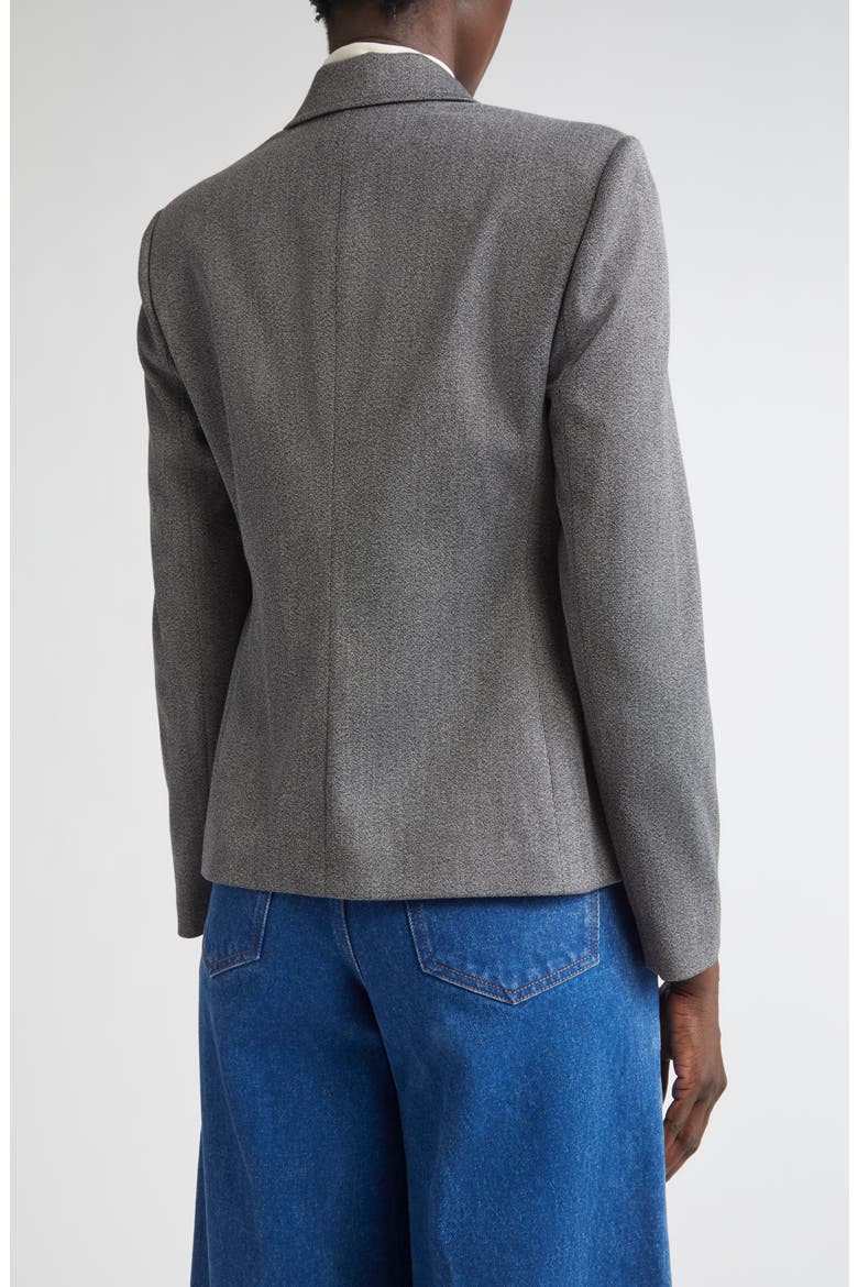 Mélange Stretch Twill Jacket, Alternate, color, MEDIUM GREY MELANGE