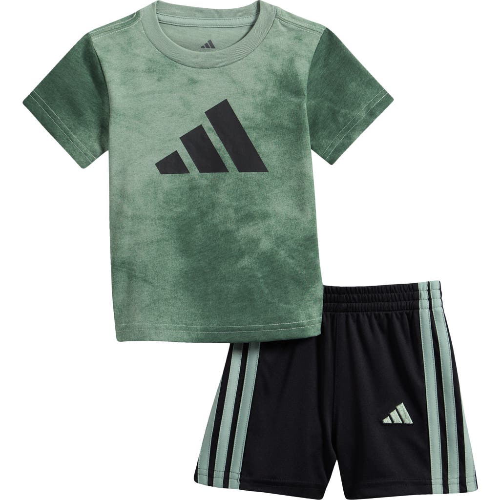 Adidas Originals Adidas Jersey Graphic T-shirt & Shorts Set In Green