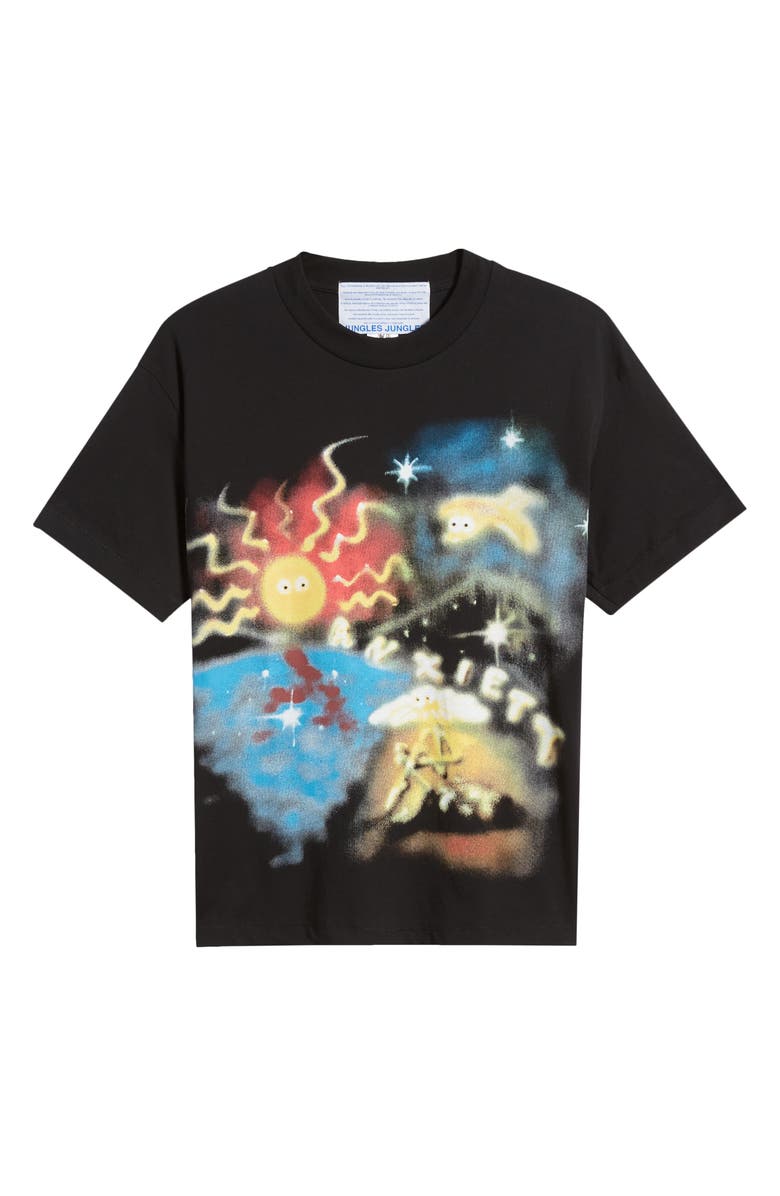 JUNGLES Anxiety Airbrush Cotton Graphic T-Shirt, Alternate, color,