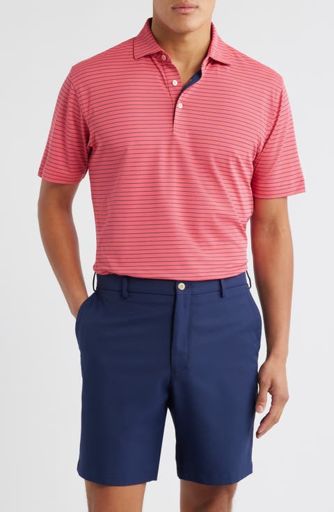 Winston Stripe Performance Piqué Polo
