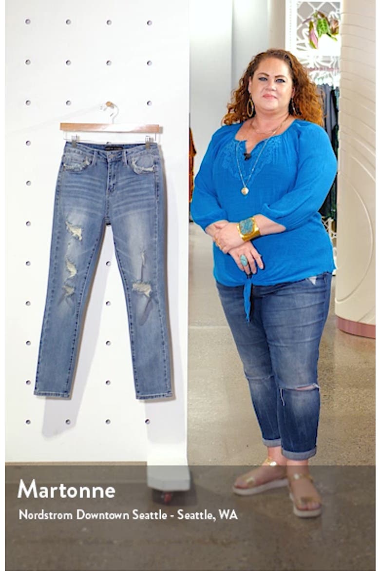 High Waist Ripped Ankle Skinny Jeans video