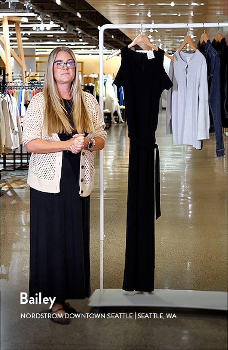 Gianna Belted Cold Shoulder Jumpsuit, sales video thumbnail