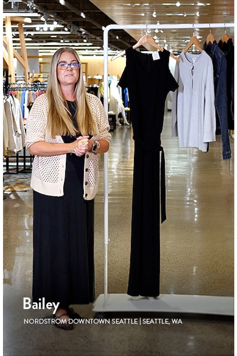 Gianna Belted Cold Shoulder Jumpsuit video