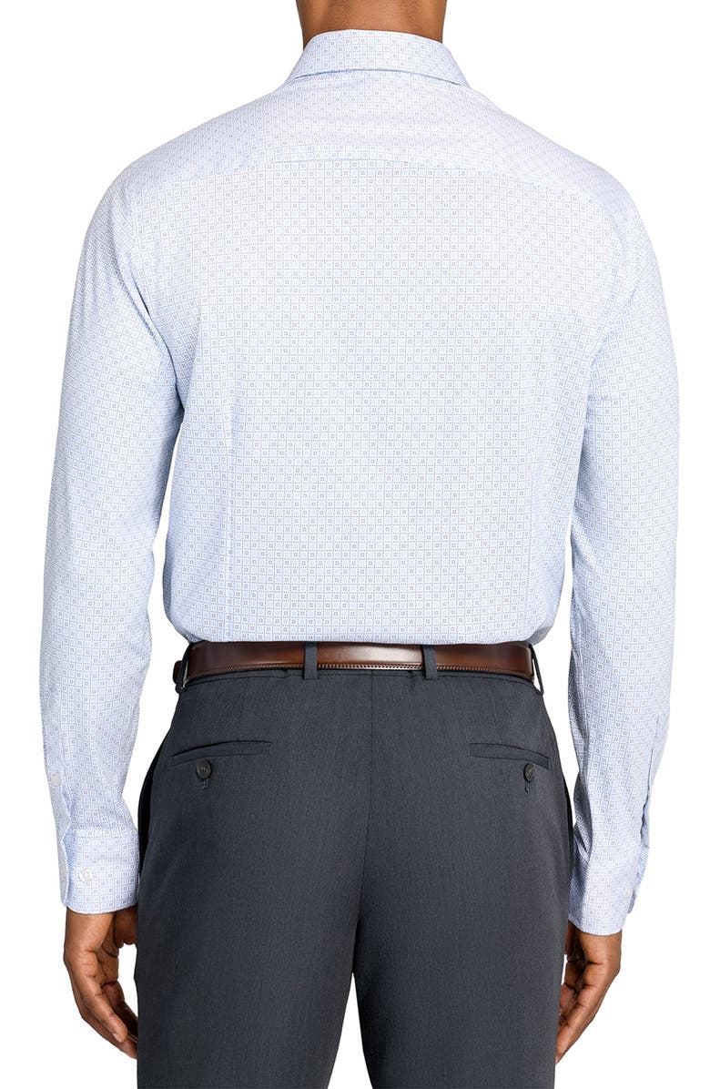 W.R.K Cross Geo Print Reworked Dress Shirt, Alternate, color, White/ Blue