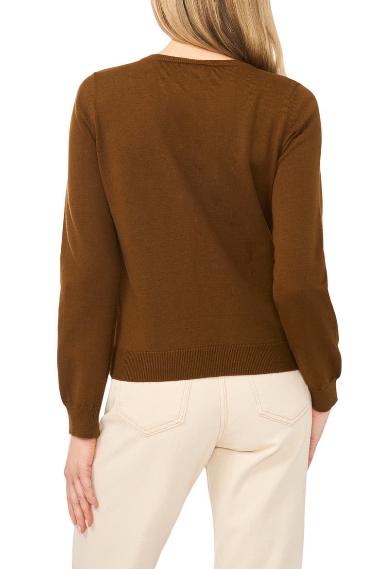 Attached Tank Cardigan Sweater, Alternate, color, FOREST BROWN