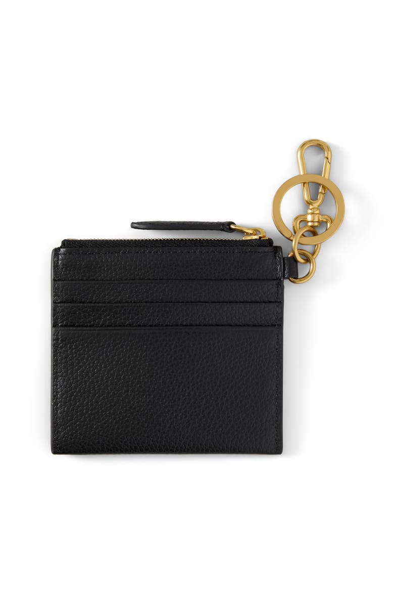 Clip Zipped Credit Card Pouch, Alternate, color, Black
