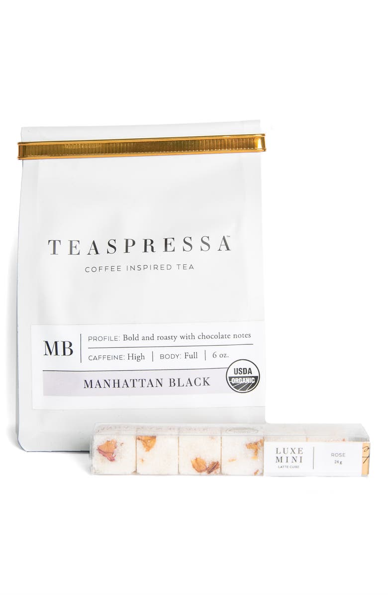 Teaspressa Manhattan Black Loose Tea & Rose Luxe Sugar Cube Set, Main, color,