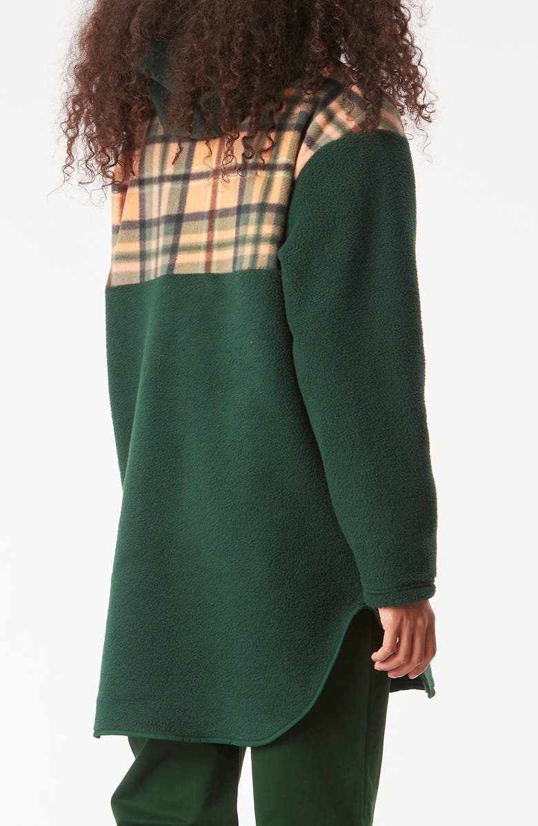 Picture Organic Clothing Oskoy Quarter Zip Hooded Fleece Pullover, Alternate, color, 