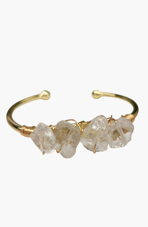 Humanist Beauty Gemstone Wire-wrapped Bracelet In Multi