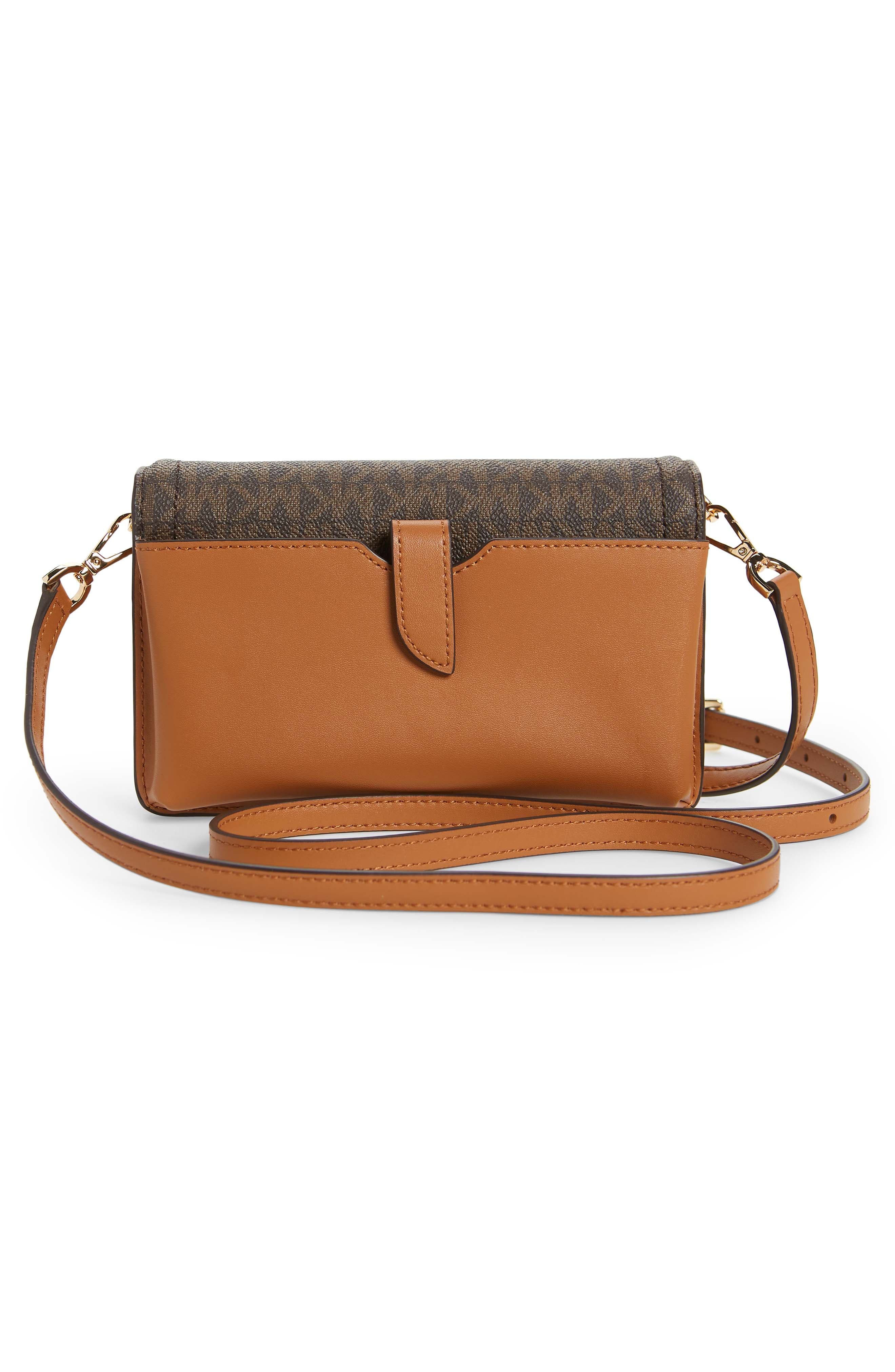 Jet Set Charm Small Phone Crossbody Bag, Alternate, color, BROWN/ ACORN