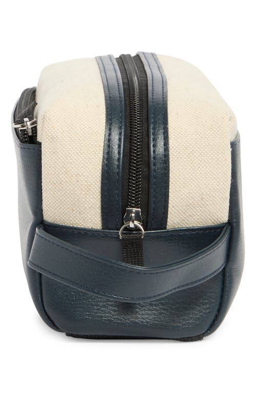 Original Penguin Linen & Faux Leather Dopp Kit