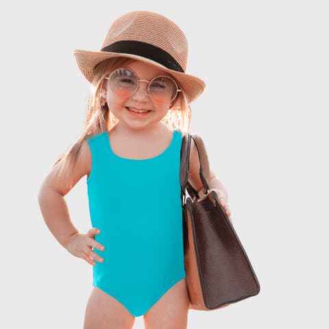 Girls UPF 50+ Nylon/Spandex Blend One-Piece Swimsuit (Toddler/Kids)